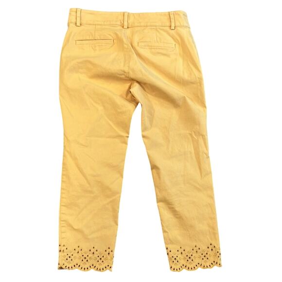 LOFT Girlfriend Chino Pants with Scalloped Eyelet Trim Size 6P - Picture 3 of 9